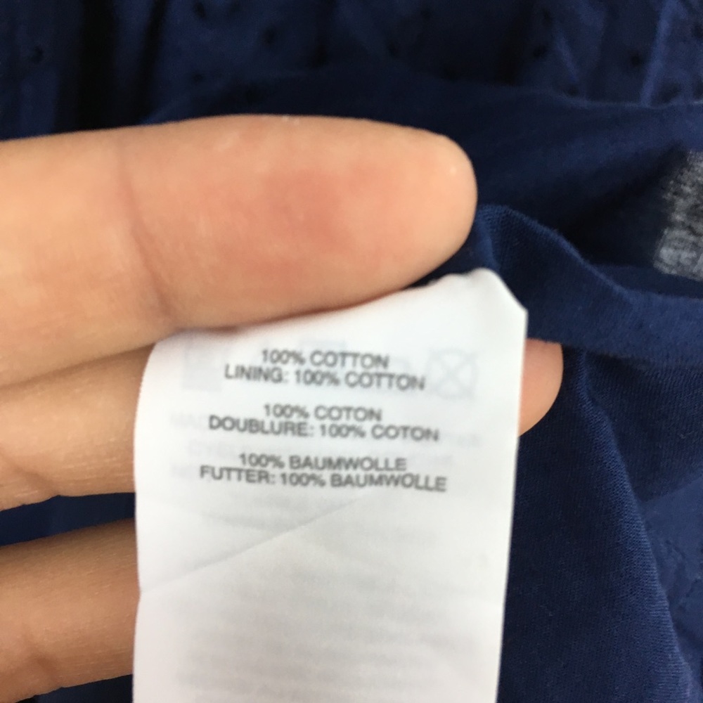 J Crew Eyelet Shirtdress in Navy - Picture 4 of 5